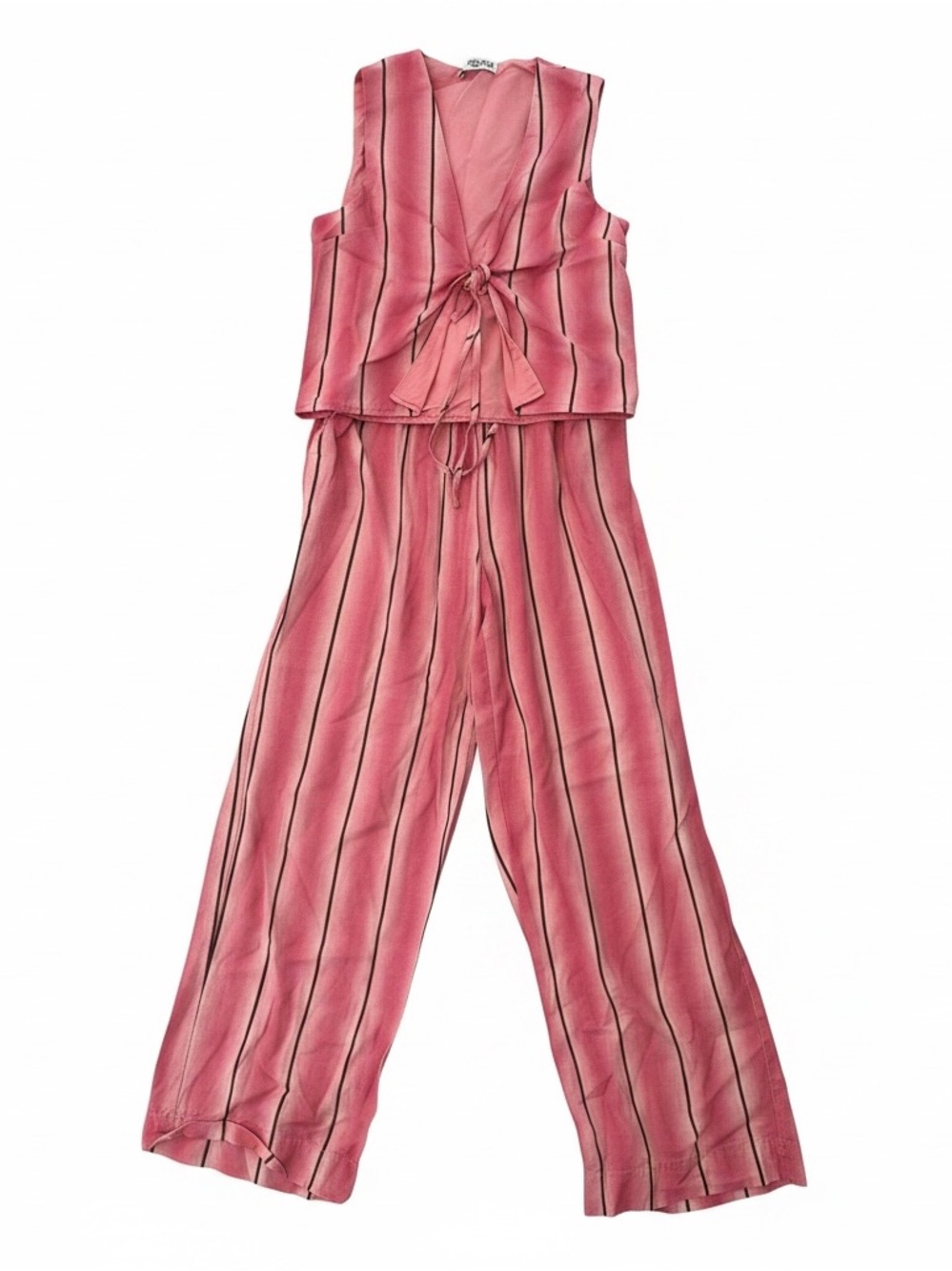 Princess Polly Pink Two Piece Pink Striped Pant and Top Set